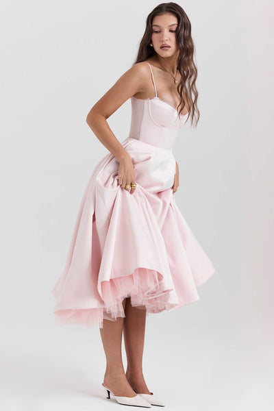 ISOLDE MIDI DRESS - BLUSH