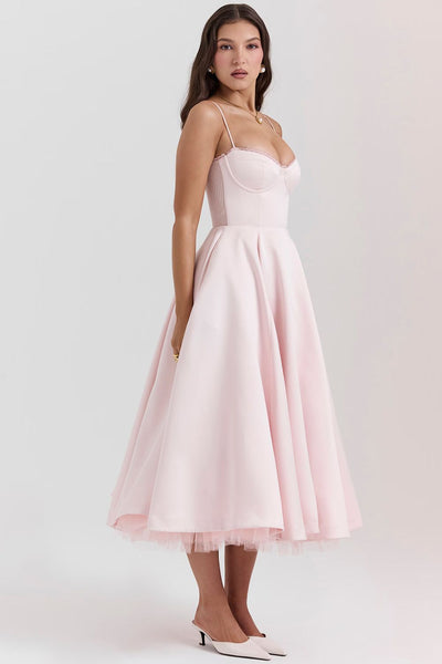 ISOLDE MIDI DRESS - BLUSH