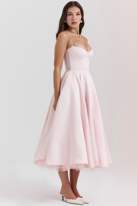 ISOLDE MIDI DRESS - BLUSH