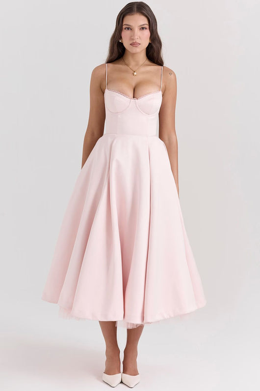 ISOLDE MIDI DRESS - BLUSH
