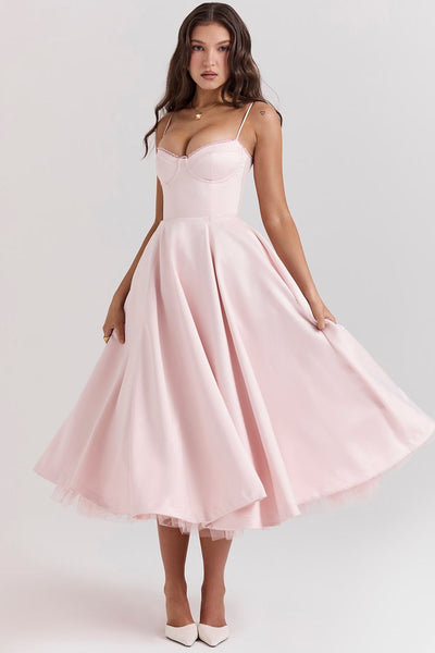 ISOLDE MIDI DRESS - BLUSH