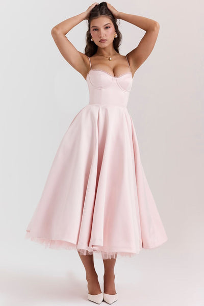 ISOLDE MIDI DRESS - BLUSH