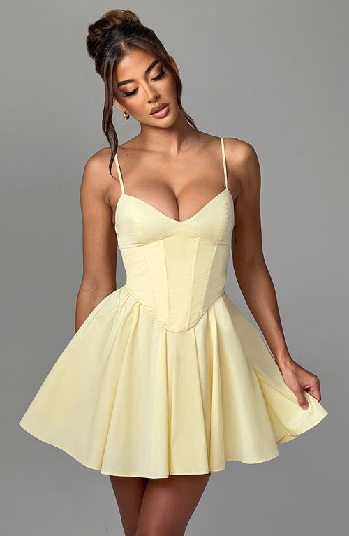 ZANDRA MINI DRESS - YELLOW