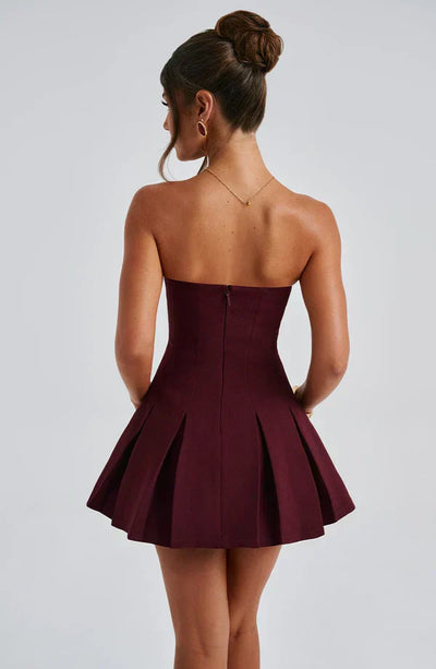 MONACO MINI DRESS – CHERRY LACQUER