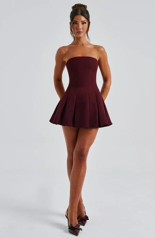 MONACO MINI DRESS – CHERRY LACQUER