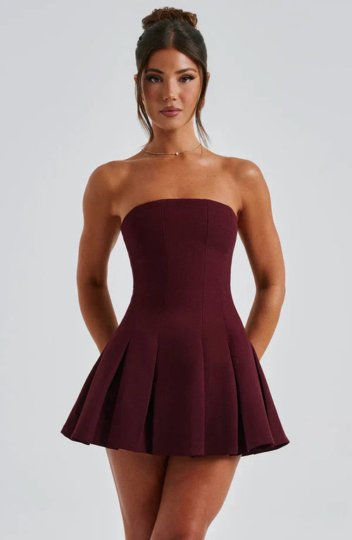 MONACO MINI DRESS – CHERRY LACQUER