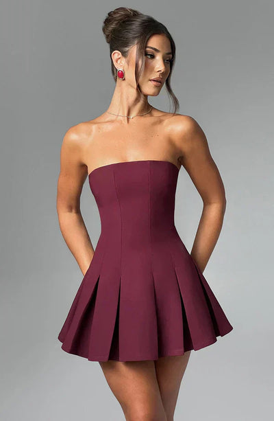 MONACO MINI DRESS – CHERRY LACQUER