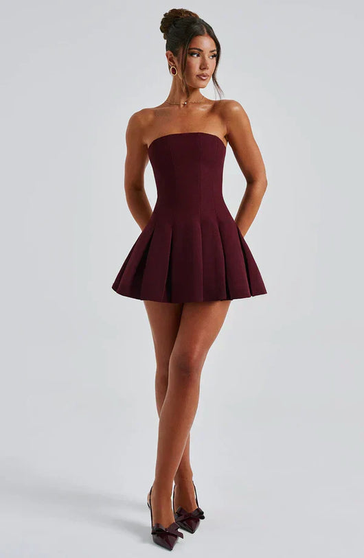 MONACO MINI DRESS – CHERRY LACQUER