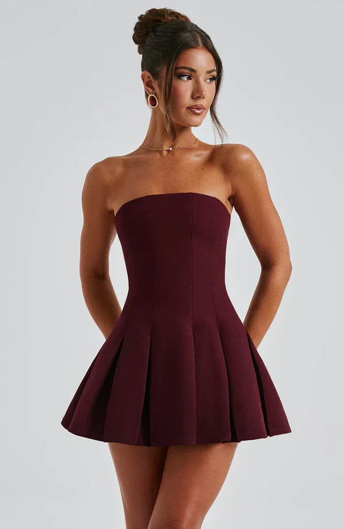 MONACO MINI DRESS – CHERRY LACQUER
