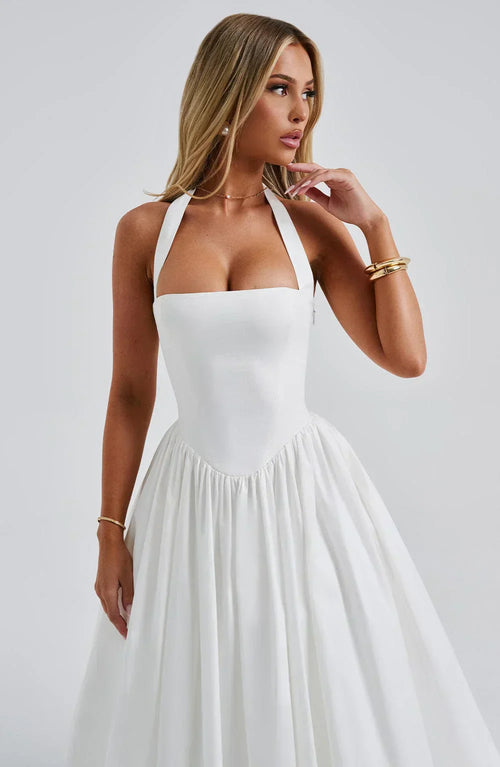 EVANA MIDI DRESS – IVORY