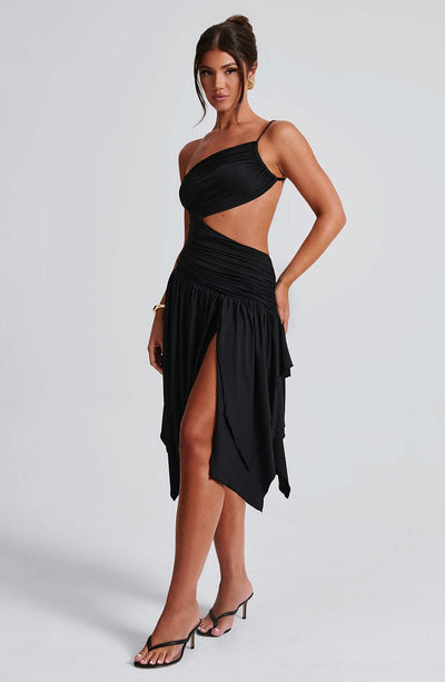 MAEVE MIDI DRESS - BLACK