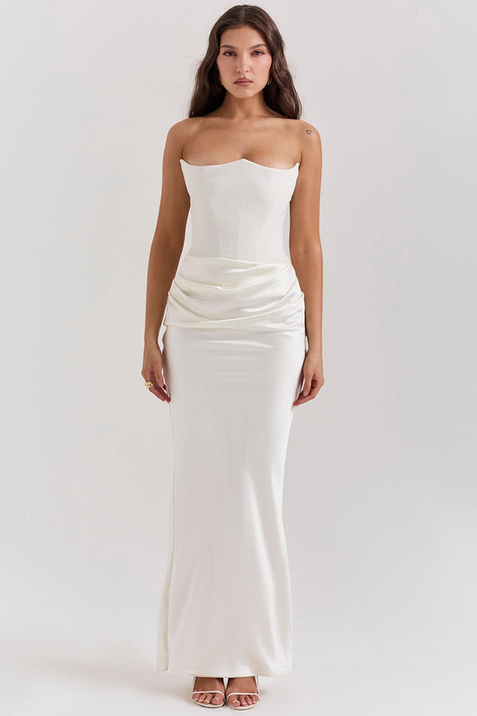 LAVINA MAXI DRESS - IVORY