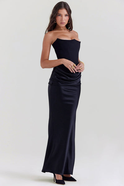 LAVINA MAXI DRESS - BLACK
