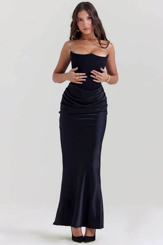 LAVINA MAXI DRESS - BLACK
