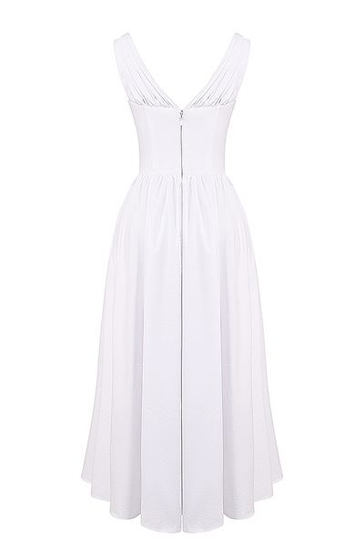 CRYSTAL MIDI DRESS - WHITE