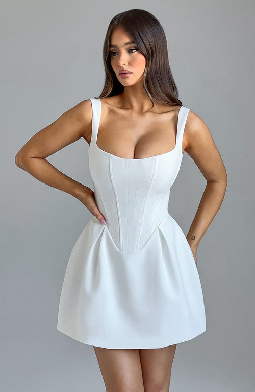 THEODORA MINI DRESS - Ivory