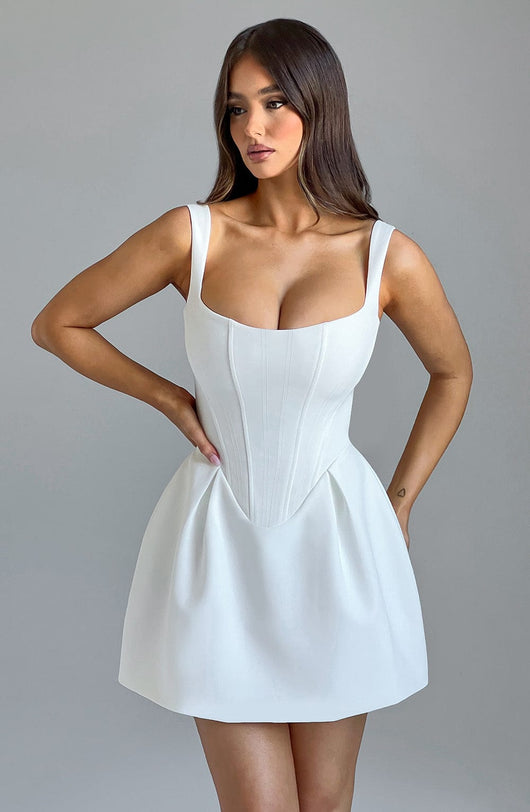 THEODORA MINI DRESS - Ivory
