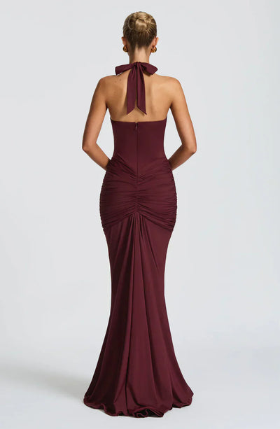LYRA MAXI DRESS – CHERRY LACQUER