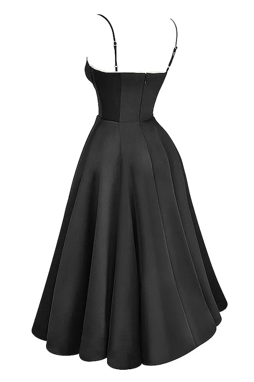 ISOLDE MIDI DRESS - BLACK