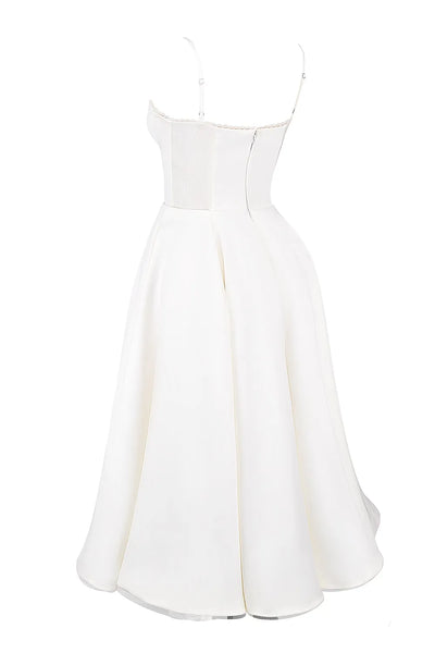 ISOLDE MIDI DRESS - WHITE
