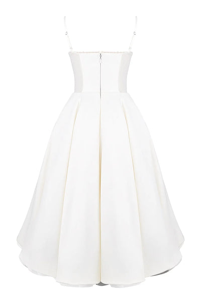 ISOLDE MIDI DRESS - WHITE