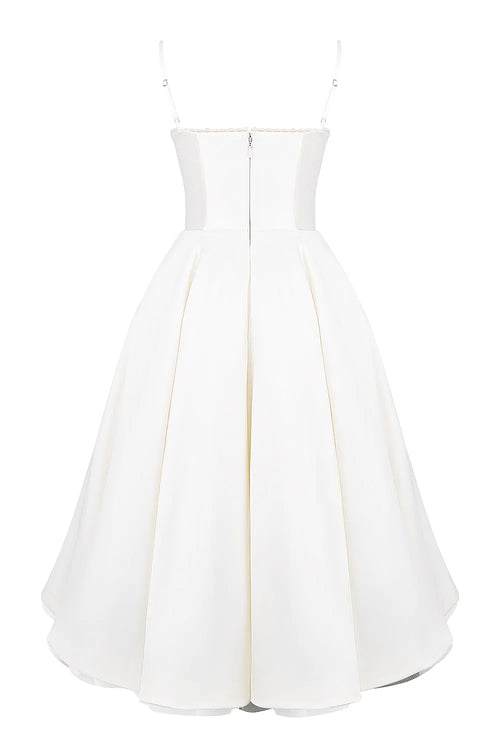 ISOLDE MIDI DRESS - WHITE