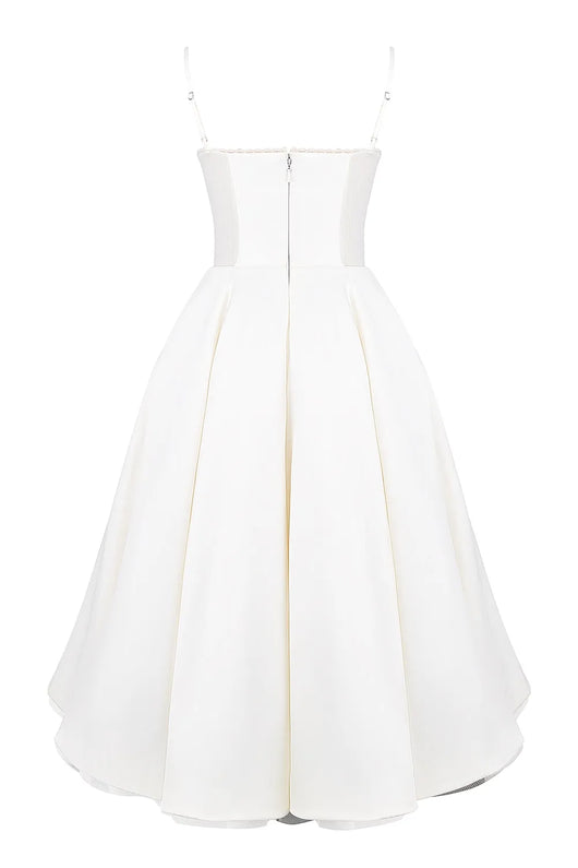 ISOLDE MIDI DRESS - WHITE