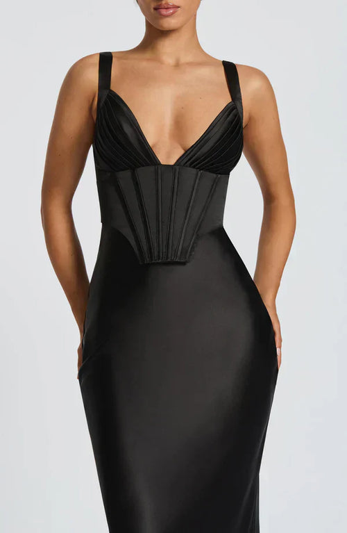 ALINA MAXI DRESS – BLACK