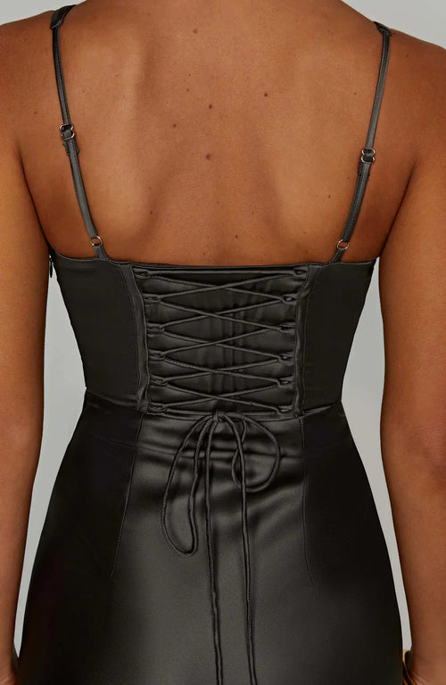 ALINA MAXI DRESS – CHARCOAL