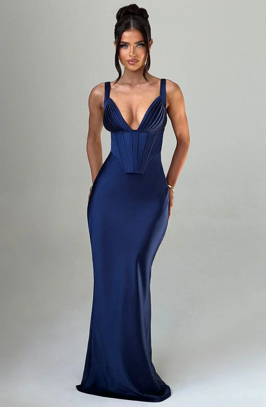 ALINA MAXI DRESS – NAVY