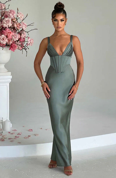 ALINA MAXI DRESS – SAGE