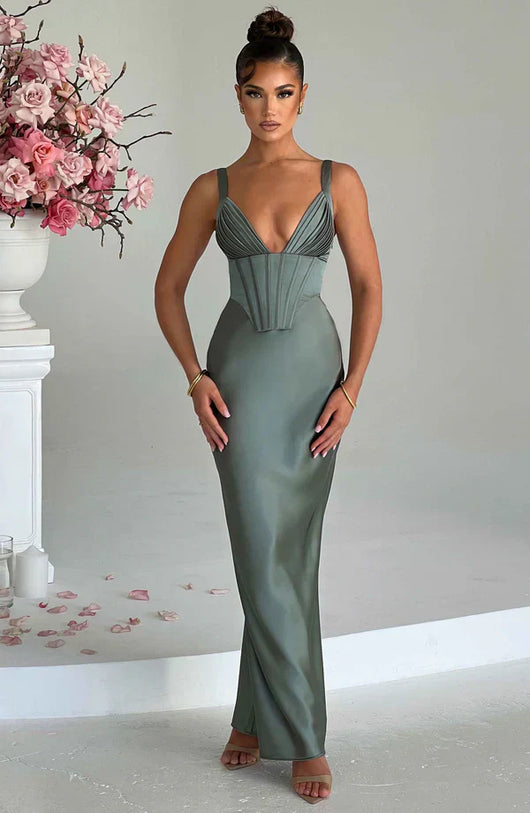 ALINA MAXI DRESS – SAGE